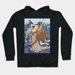 Pre-Raphaelite Girl 3 (Blue) Hoodie